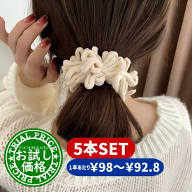 【お買い物マラソンクーポン発行中!!】選べる!! シュシュ ヘアゴム ヘアケア ヘアアクセサリー 大きめ 太め 髪留めゴム ヘアーゴム 美髪 まとめ髪 髪留め 髪の毛 ポニーテール レディース 高級 シンプル おしゃれ 大人かわいい 大人(5本売り) 髪に優しい 跡がつきにくい