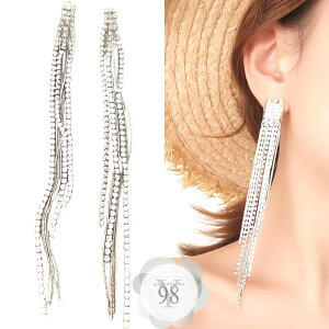 イヤリング イヤークリップ シルバー レディース アクセサリー イヤーカフ ジルコン silver ジュエリー ロング 揺れる ゆれる ぶらさがり ぶら下がり シンプル ジルコニア イヤカフ キラキラ