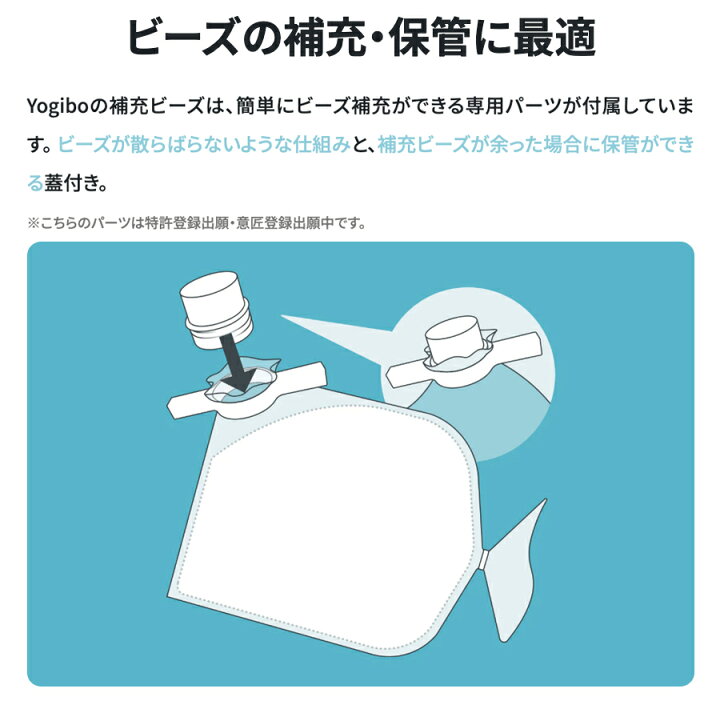 楽天市場】Yogibo 補充ビーズ ( ヨギボー ) Yogibo製の「補充ビーズ 