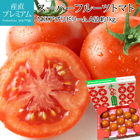 【マラソン限定最大P29倍】 高糖度フルーツトマト スーパーフルーツトマト A品 約1kg 8～16玉 茨城県産【フルーツトマト 高糖度 高級 トマト とまと 野菜 フルーツ お取り寄せ ギフト 贈答 プレゼント 内祝い】【産直プレミアム】