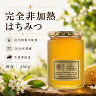 【2026年新蜜】国産 生はちみつ 無添加 抗生物質不使用 [ 百花蜜 450g ガラス瓶 ] 静岡県 生産者直送 非…