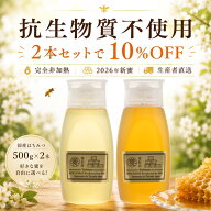 【2026年新蜜】国産 はちみつ 非加熱 無添加「選べるはちみつ 500g×2 計1kg ボトル」抗生物質不使用 残…