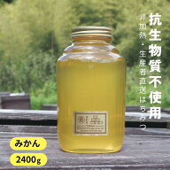 【2026年新蜜】国産 生はちみつ 無添加 [ みかん蜜 2400g ガラス瓶 ] 抗生物質不使用 非加熱はちみつ 生…