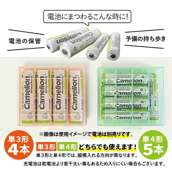 ネコポス発送 電池ケースMBC4 単3形電池なら4本まで単4電池なら5本まで収納可能 Yoijimu