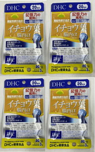 【×4袋 メール便送料込】DHC イチョウ葉 脳内α 20日分 60粒 18g イチョウ葉エキス配合(4511413405901)