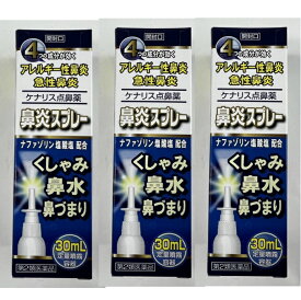 【×3個 送料込(定形外郵便)】【第2類医薬品】ケナリス点鼻薬 30ml※セルフメディケーション税制対象 (4987037761271)鼻炎薬・鼻炎スプレー【定形外郵便は発送に1週間前後頂戴する場合がございます】