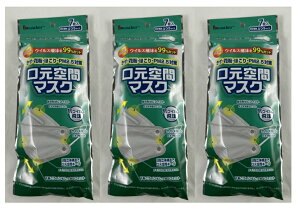 【7枚入×3袋セットメール便送料込】日進医療器 Leader リーダー 口元空間マスク  安心の4層構造 かぜ・花粉・ほこり・PM2.5に 男女共用 ふつうサイズ (4955574723076 )