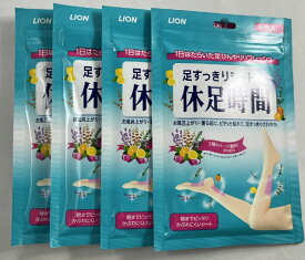 【×4袋セット送料込】ライオン 休足時間 足すっきりシート 6枚入　お風呂上がりや寝る前などに貼るだけで、足すっきりさわやか 1日はたらいた足ひんやりリフレッシュ(4903301138532)