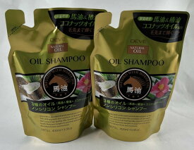 【×2袋セット送料込】熊野油脂 ディブ 3種のオイル シャンプー (馬油・椿油・ココナッツオイル) 詰替用 400mL