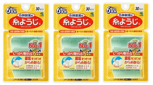【30本入×3個セットメール便送料込】小林製薬 糸ようじ  歯間の汚れを清掃する持ち手付きフロス デンタル用品 虫歯 歯周病 49860238
