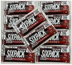 【×10袋セットメール便送料込】UHA味覚糖 SIXPACK シックスパック プロテインバー チョコレート味 1袋 25%OFF 低脂質(4902750904361)