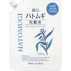 【送料無料・まとめ買い4個セット】熊野油脂 麗白 ハトムギ 化粧水 詰替用 500mL