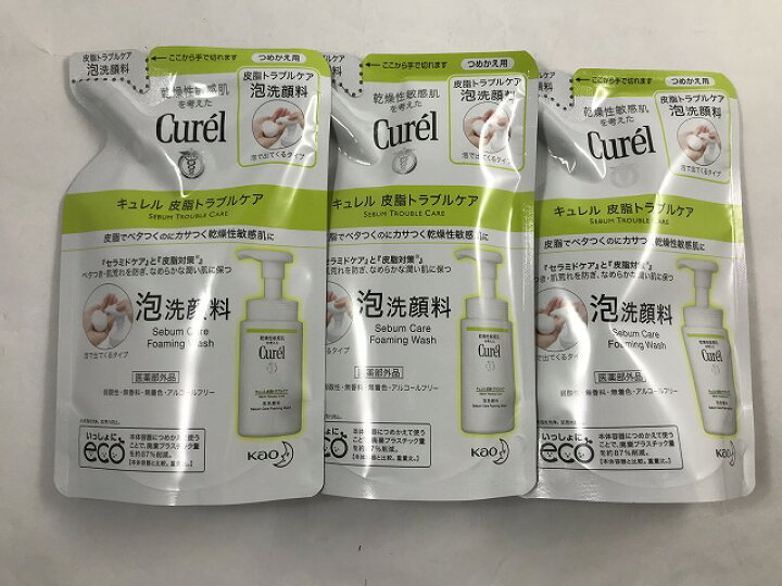 楽天市場】【×3袋セットメール便送料込】花王 キュレル 皮脂トラブルケア 泡洗顔料 つめかえ用 130ml 洗顔ムース 医薬部外品(4901301289865) : ケンコウlife 楽天市場】【×3袋セットメール便送料込】花王 キュレル 皮脂トラブルケア 泡洗顔料 つめかえ用 130ml 洗顔ムース 医薬部外品(4901301289865) : ケンコウlife