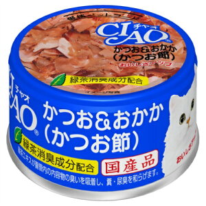 【送料無料・まとめ買い×8個セット】いなば チャオ かつお & おかか かつお節 85g