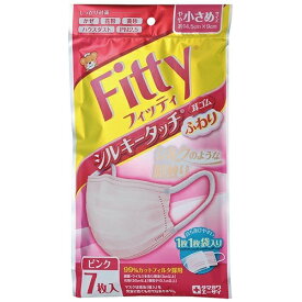 【送料込・まとめ買い×10個セット】玉川衛材 フィッティ シルキータッチ 耳ゴム ふわり 7枚入 ピンク やや小さめサイズ