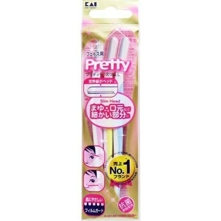 楽天市場 貝印 貝印カミソリ プリティースリムl 3本入 L字カミソリ Ga0006 Pretty ケンコウlife