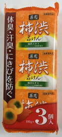 【メール便送料込】クロバーコーポレーション CJ 薬用 柿渋石けん 100g×3個入　体臭・汗臭・にきびを防ぐ 薬用せっけん 石 (4901498126004 )