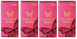 【×4箱セットメール便送料無料】【ジェクス】グラマラスバタフライ モイスト500 6個入り(コンドーム・スキン・出産計画・避妊具) 1個