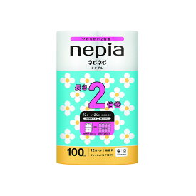 【送料込・まとめ買い×6個セット】王子ネピア nepia ネピネピ トイレットロール 2倍巻 シングル 100m 12ロール