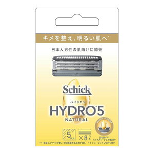 【送料込・まとめ買い×4個セット】Schick シック ハイドロ5 ナチュラル 替刃 8コ入