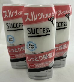【×3本セット送料込】花王 サクセス 薬用シェービングジェル スキンケアタイプ 180g シェービングジェル 医薬部外品(4901301043344)