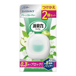 【送料込・まとめ買い×6個セット】エステー 消臭力 コンパクトタイプ トイレ用 つけかえ 2個セット グリーンフルーティー トイレ用消臭芳香剤