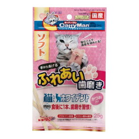 【送料込・まとめ買い×72個セット】ドギーマンハヤシ キャティーマン 猫ちゃん ホワイデント かつお入り 25g 猫用 歯磨きガムスナック