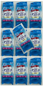 【×10袋セット送料込】レック フェミア デリケート ウェットシート 無香料 20枚入×2個パック