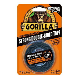 【×2個 配送おまかせ】呉工業 KURE ゴリラ 両面テープ ストロング 25.4mm×1.52m×厚さ1.1mm 強力両面テープ