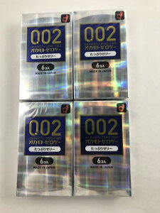 【×4個 配送おまかせ送料込】オカモトゼロツー たっぷりゼリー 0.02コンドーム 6個入(4547691788283)スキン 避妊具