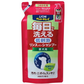 ライオン LION ペットキレイ 毎日でも洗える リンスイン シャンプー 愛犬用 つめかえ用 400ml( 犬用 詰替え )