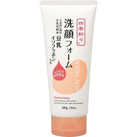 【送料込・まとめ買い×36個セット】熊野油脂 四季折々 豆乳 洗顔フォーム 200G