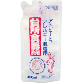 【送料込・まとめ買い×6個セット】コーセー エルミー elmie アトピー台所食器洗剤 詰替 400ML ( キッチン用洗剤 詰替え用 )