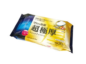 【配送おまかせ】ライフ堂 リファイン 超極厚 ウェットティッシュ アルコール除菌 大判 20枚 1個