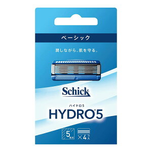 【×4個 配送おまかせ】シック Schick ハイドロ5 ベーシック 替刃 (4コ入) ◆送料無料◆
