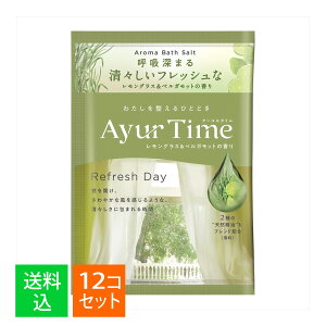 【×12袋 配送おまかせ】バスクリン アーユルタイム リフレッシュデイ 40g バスソルト 入浴剤 浴用化粧料