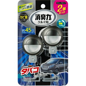 エステー クルマの消臭力 クリップタイプ 消臭芳香剤 車用 タバコ用 スカイミント 3.2mL 2個セット