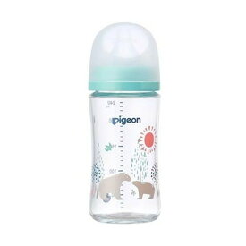 【サマーセール】ピジョン 母乳実感 哺乳びん 耐熱ガラス Bear 240ml