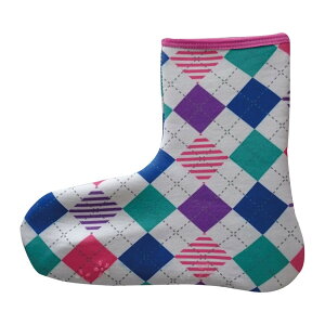 W.A.W うらモコそっくす ロング アーガイル 靴下 サイズ 21-25cm