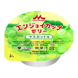 【送料込・まとめ買い×6個セット】森永乳業 クリニコ エンジョイカップ ゼリー マスカット味 70g