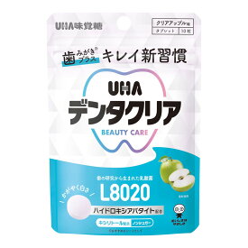 【送料込・まとめ買い×6個セット】UHA味覚糖 歯みがきプラス UHA デンタクリア タブレット クリアアップル味 10粒 キシリトール ノンシュガー