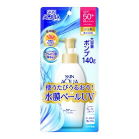 【送料込・まとめ買い×6個セット】ロート製薬 スキンアクア スーパーモイスチャー ジェル ポンプ 140g 顔・からだ用 スーパーウォータープルーフ SPF50+ PA++++