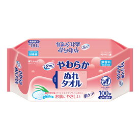 【送料込・まとめ買い×6個セット】リブドゥ リフレ やわらか ぬれタオル 100枚入 大判 厚手