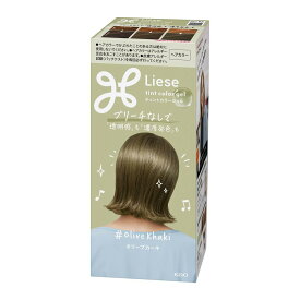【サマーセール】花王 リーゼ Liese ティントカラージェル オリーブカーキ ヘアカラー 黒髪用