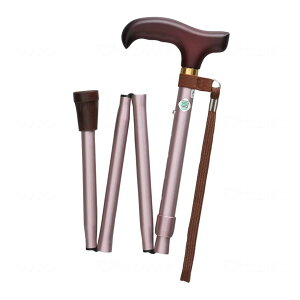 【送料込・まとめ買い×4個セット】フジホーム ベーシック ステッキ 杖 折畳 パープル S