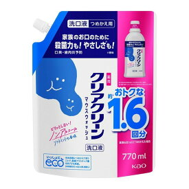 花王 クリアクリーン マウスウォッシュ ソフトミントの香味 つめかえ用 770mL 洗口液 医薬部外品