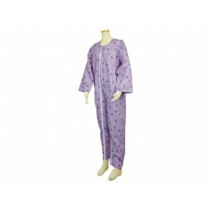 【送料無料】幸和製作所 テイコブ エコノミー上下続き服花柄パープル M