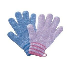 【送料無料】オカモト 浴用手袋やさしい手ブルー