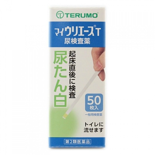 尿中のタンパク検査薬 4987350889850 優先配送 送料込 定番から日本未入荷 第2類医薬品 マイウリエースT 1個 テルモ 50枚