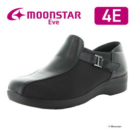 ムーンスター イブ レディース コンフォート シューズ EVE 317 ブラック moonstar 幅広 4E 透湿防水 ガラス防滑 黒 母の日 梅雨 敬老の日